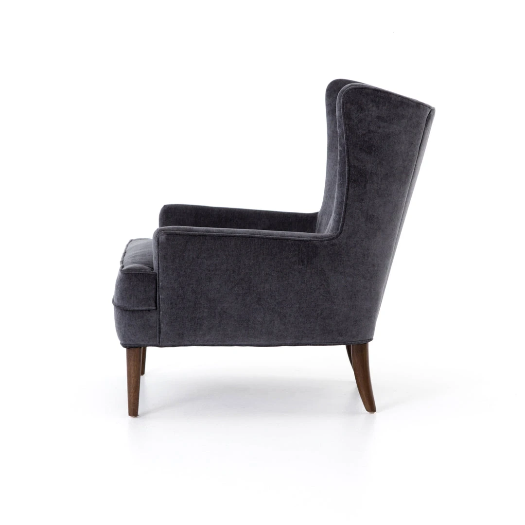 Four Hands Clermont Chair Charcoal Worn Velvet New Arrivals 3 Four Hands Clermont Chair Charcoal Worn Velvet New Arrivals