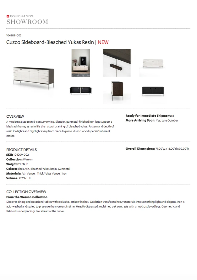 Four Hands New Arrivals Cuzco Sideboard Bleached Yukas 14 Four Hands New Arrivals Cuzco Sideboard Bleached Yukas