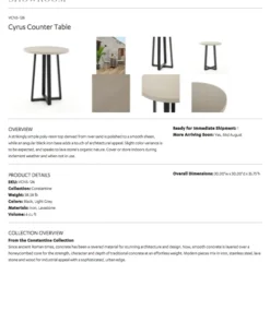 Four Hands Cyrus Round Counter Table 17 Four Hands Cyrus Round Counter Table