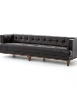 Four Hands New Arrivals Dylan Leather Sofa Rider Black