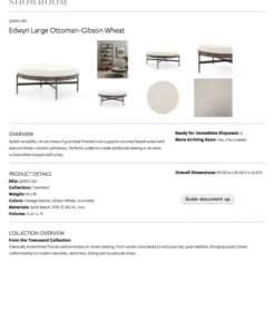 Four Hands Edwyn Large Ottoman Gibson Wheat New Arrivals 17 Four Hands Edwyn Large Ottoman Gibson Wheat New Arrivals