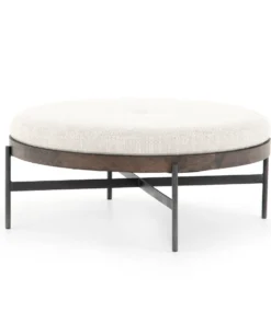 Four Hands Edwyn Large Ottoman Gibson Wheat New Arrivals