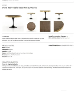 Four Hands New Arrivals Evans Bistro Table 15 Four Hands New Arrivals Evans Bistro Table