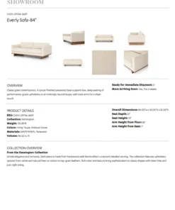 Four Hands New Arrivals Everly Sofa Neutral Taupe