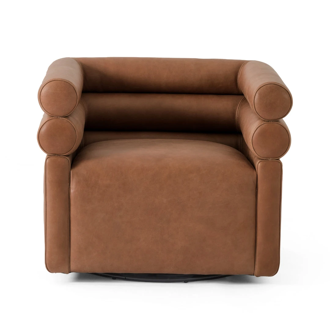 Four Hands Evie Swivel Chair Palermo Cognac New Arrivals 2 Four Hands Evie Swivel Chair Palermo Cognac New Arrivals