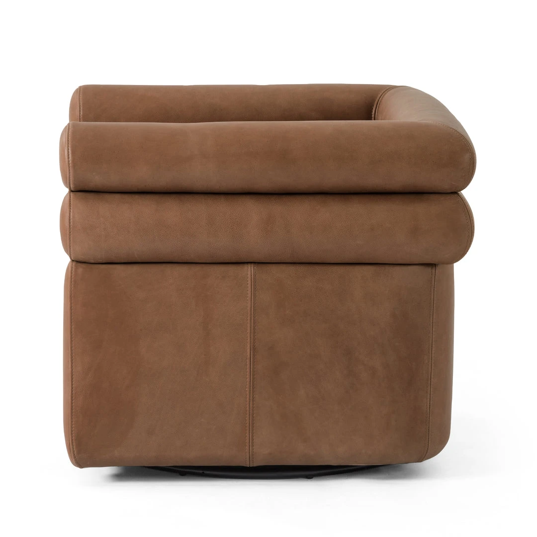 Four Hands Evie Swivel Chair Palermo Cognac New Arrivals 7 Four Hands Evie Swivel Chair Palermo Cognac New Arrivals