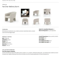 Four Hands New Arrivals Fae Chair Bellamy Storm