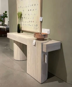 Four Hands Georgie Console Table Bleached Spalted New Arrivals