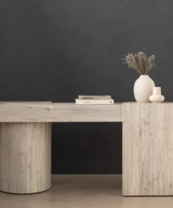 Four Hands Georgie Console Table Bleached Spalted New Arrivals