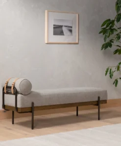 Four Hands Giorgio Accent Bench Zion Ash New Arrivals