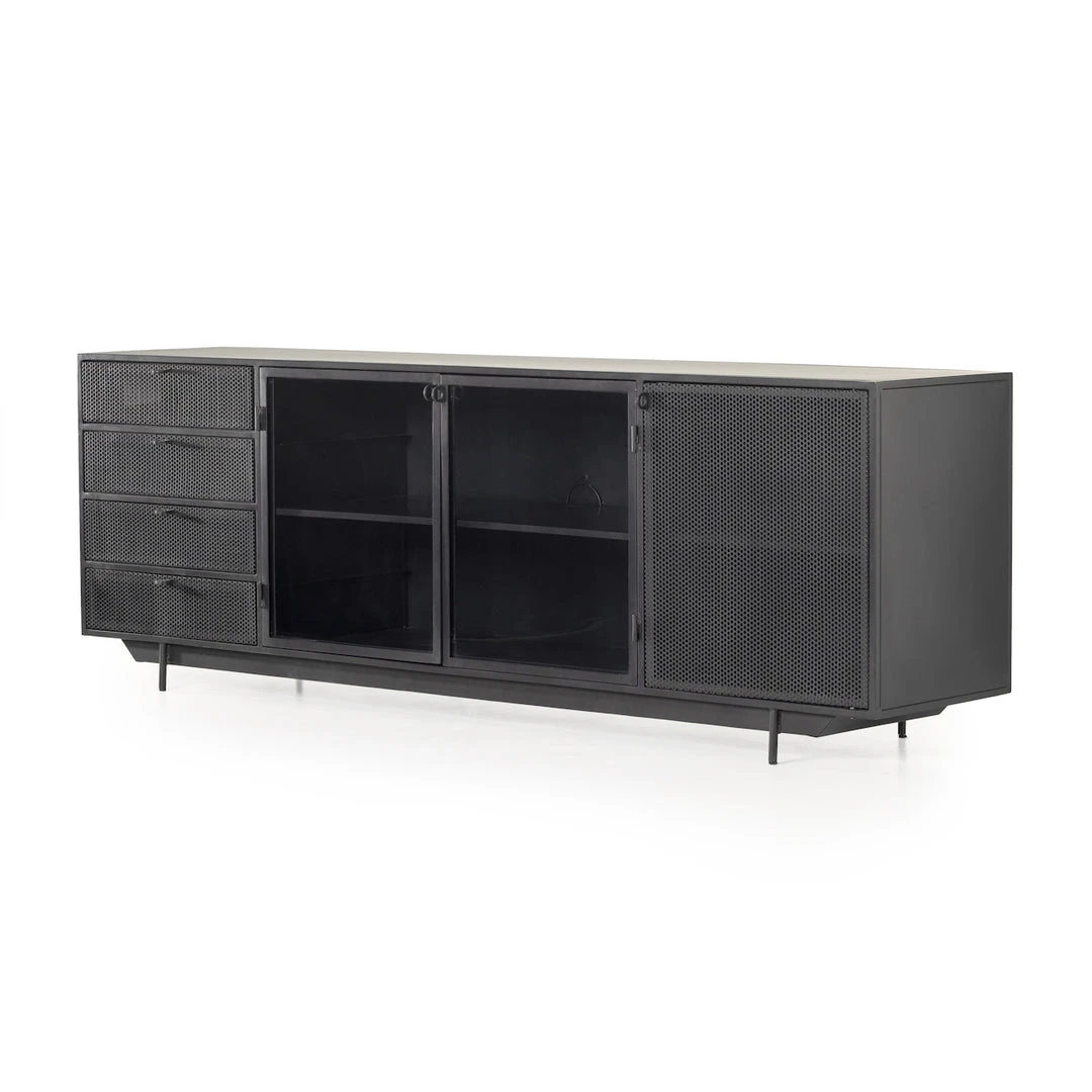 Four Hands Hendrick Media Console Black New Arrivals 1 Four Hands Hendrick Media Console Black New Arrivals