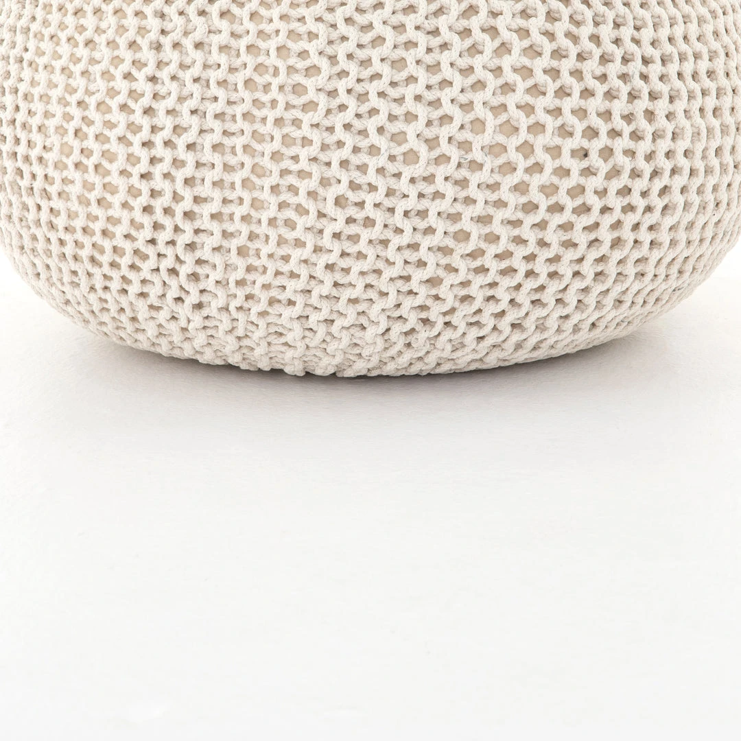 Four Hands Jute Knit Pouf White New Arrivals 6 Four Hands Jute Knit Pouf White New Arrivals