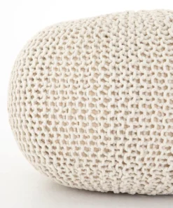 Four Hands Jute Knit Pouf White New Arrivals 10 Four Hands Jute Knit Pouf White New Arrivals