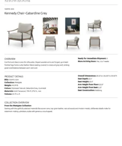 Four Hands Kennedy Chair Grey New Arrivals