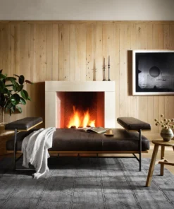 Four Hands New Arrivals Kennon Chaise Sonoma Black