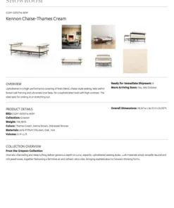 Four Hands Kennon Chaise Thames Cream New Arrivals