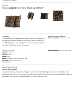 Four Hands Leopard Print Pillow Set New Arrivals