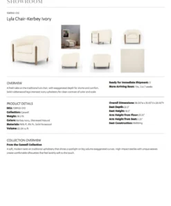 Four Hands Lyla Chair Kirbey Ivory New Arrivals