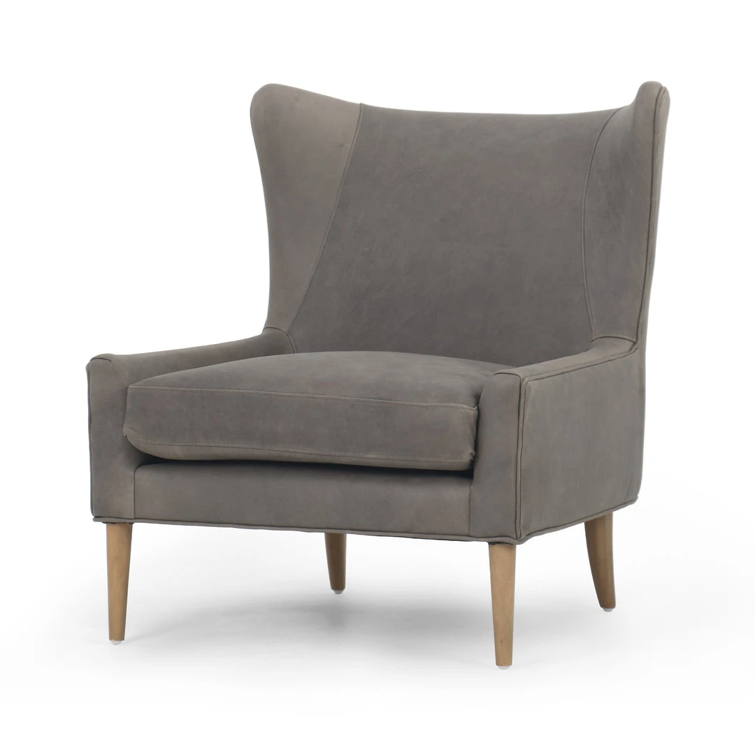 Four Hands Marlow Wing Chair Umber Pewter Leather New Arrivals 1 Four Hands Marlow Wing Chair Umber Pewter Leather New Arrivals