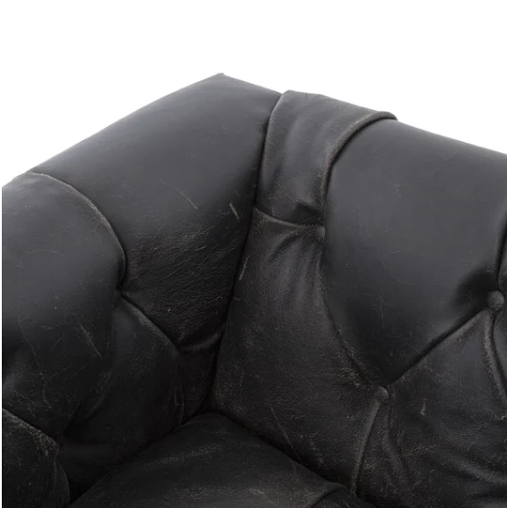 Four Hands Maxx Swivel Chair Destroyed Black 8 Four Hands Maxx Swivel Chair Destroyed Black