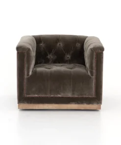 Four Hands Maxx Swivel Chair Sapphire Birch