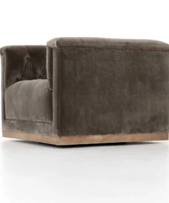 Four Hands Maxx Swivel Chair Sapphire Birch