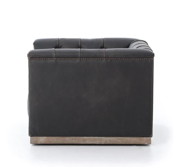 Four Hands Maxx Swivel Chair Destroyed Black 5 Four Hands Maxx Swivel Chair Destroyed Black