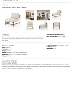 Four Hands New Arrivals Memphis Chair Gable Taupe