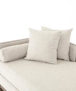 Four Hands Mercury Double Chaise Noble Platinum