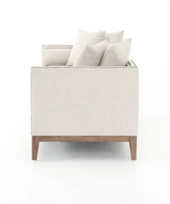 Four Hands Mercury Double Chaise Noble Platinum