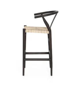 Four Hands New Arrivals Muestra Bar Stool Black Teak
