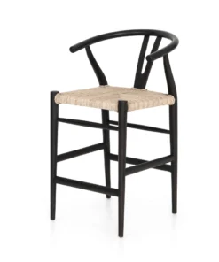 Four Hands Muestra Counter Stool Black Teak
