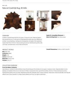 Four Hands Natural Cowhide Rug Brindle 13 Four Hands Natural Cowhide Rug Brindle