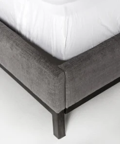 Four Hands Newhall Bed Harbor Grey Upholstery