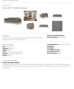 Four Hands New Arrivals Otis Sofa Arden Charcoal 23 Four Hands New Arrivals Otis Sofa Arden Charcoal