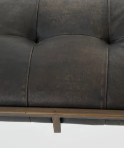 Four Hands New Arrivals Oxford Bench Ebony Leather 12 Four Hands New Arrivals Oxford Bench Ebony Leather