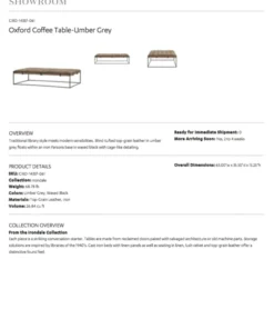 Four Hands Oxford Coffee Table Umber Gray New Arrivals 7 Four Hands Oxford Coffee Table Umber Gray New Arrivals