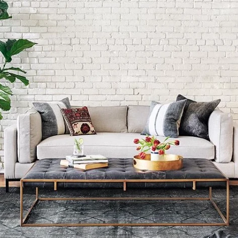 Four Hands New Arrivals Oxford Coffee Table Rialto Ebony Leather 2 Four Hands New Arrivals Oxford Coffee Table Rialto Ebony Leather