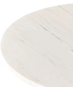 Four Hands New Arrivals Pilo Dining Table Dark Parawood With Marble