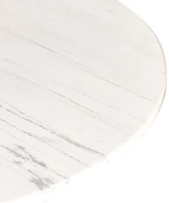 Four Hands New Arrivals Pilo Dining Table Dark Parawood With Marble