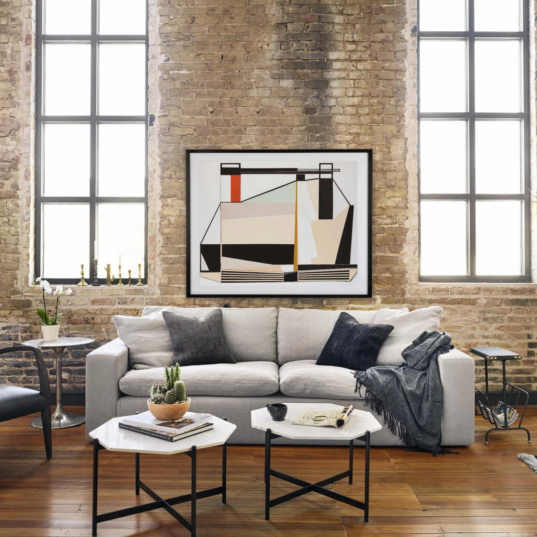 Four Hands Plume Sofa Heather Twill Pewter 2 Four Hands Plume Sofa Heather Twill Pewter