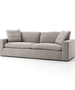 Four Hands Plume Sofa Heather Twill Pewter