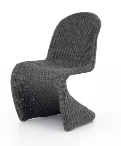 Four Hands Portia Outdoor Dining Chair Vintage Coal