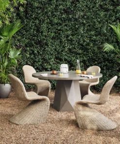 Four Hands Portia Outdoor Dining Chair Vintage White