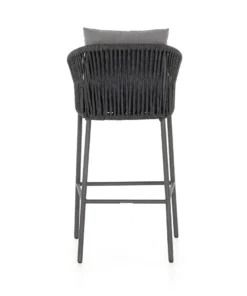 Four Hands Porto Outdoor Bar Stool Charcoal