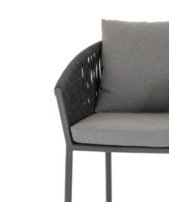 Four Hands Porto Outdoor Bar Stool Charcoal