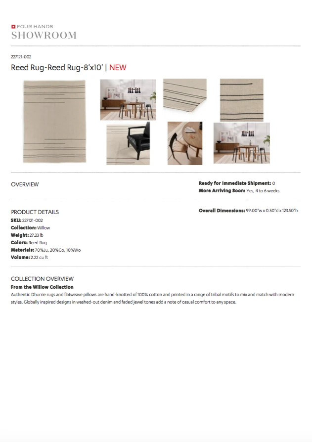 Four Hands Reed Rug 10 Four Hands Reed Rug