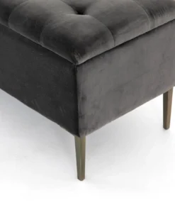 Four Hands Rennie Trunk Grey Velvet 9 Four Hands Rennie Trunk Grey Velvet