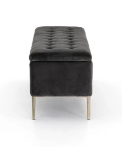 Four Hands Rennie Trunk Grey Velvet 11 Four Hands Rennie Trunk Grey Velvet