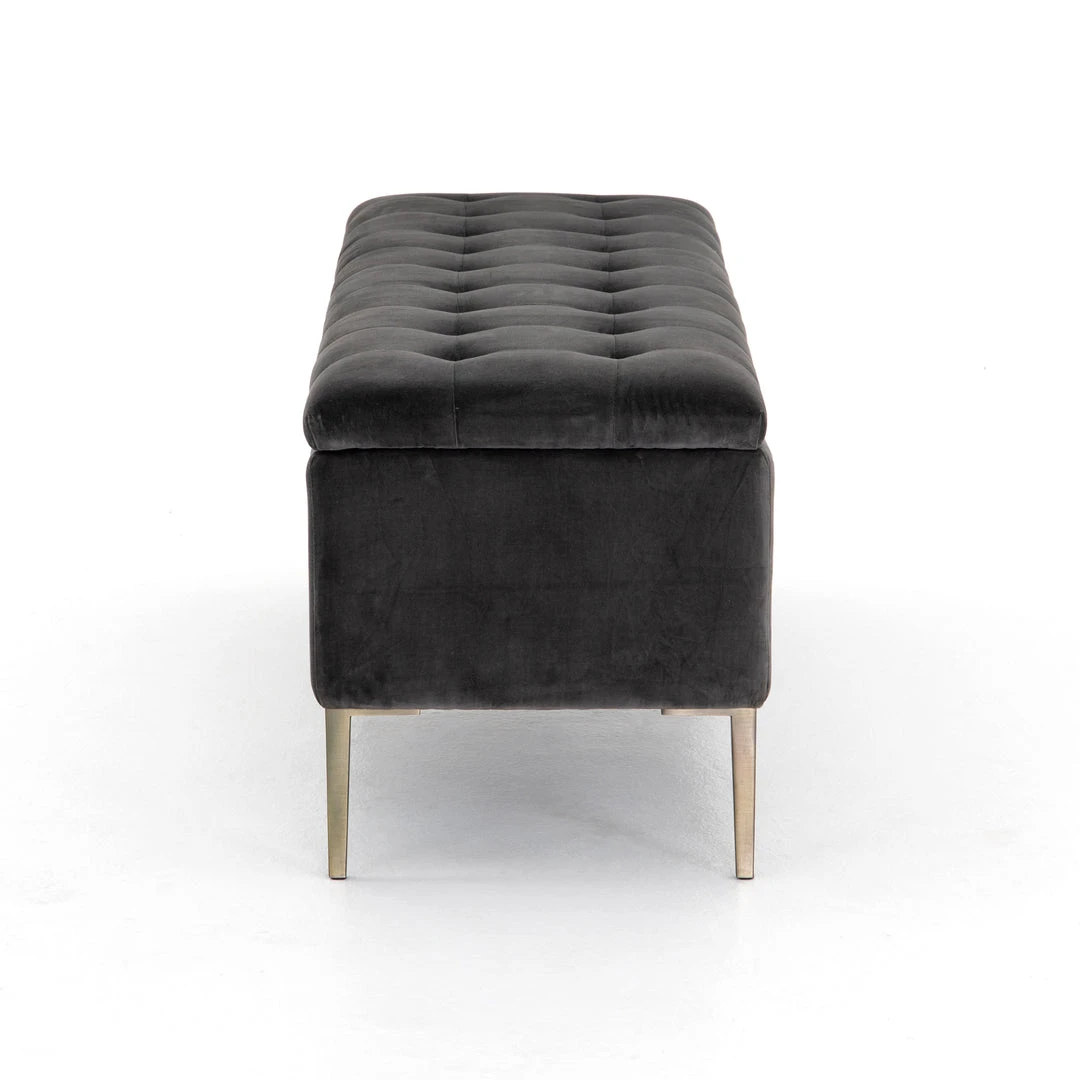 Four Hands Rennie Trunk Grey Velvet 5 Four Hands Rennie Trunk Grey Velvet